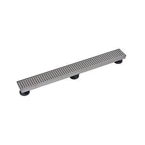 Designline 28 in. Stainless Steel Shower Linear Drain Square Grate